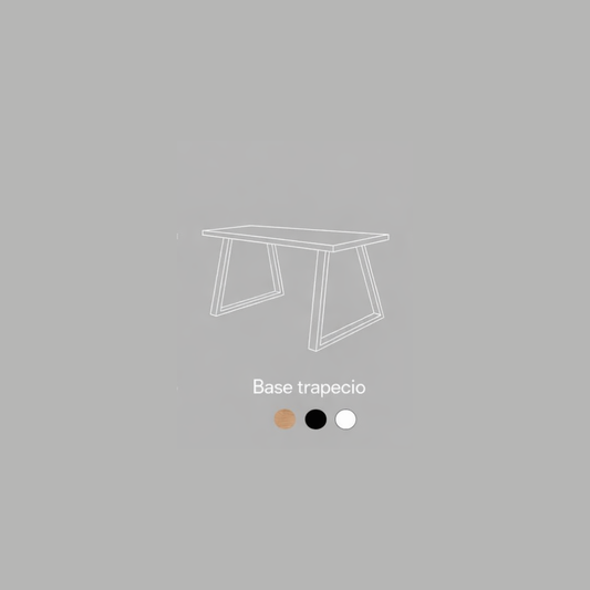 Mesa de Comedor Rectangular Trapecio en Madera Nativa y Fierro (4 a 10 personas)