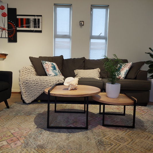 ¡EN STOCK! Mesa Centro Metal - Nido Redonda