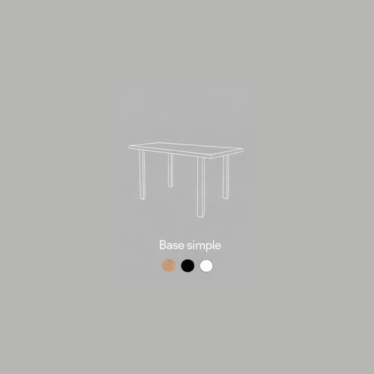 Mesa de Comedor Rectangular Simple en Madera Nativa (4 a 10 personas)