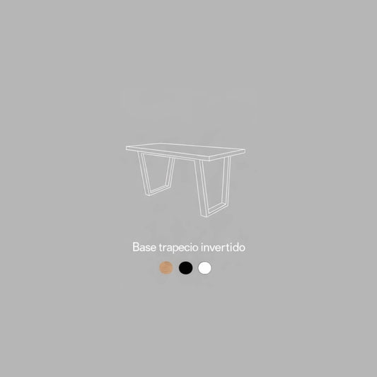 Mesa de Comedor Rectangular Trapecio Invertido en Madera Nativa (4 a 10 personas)