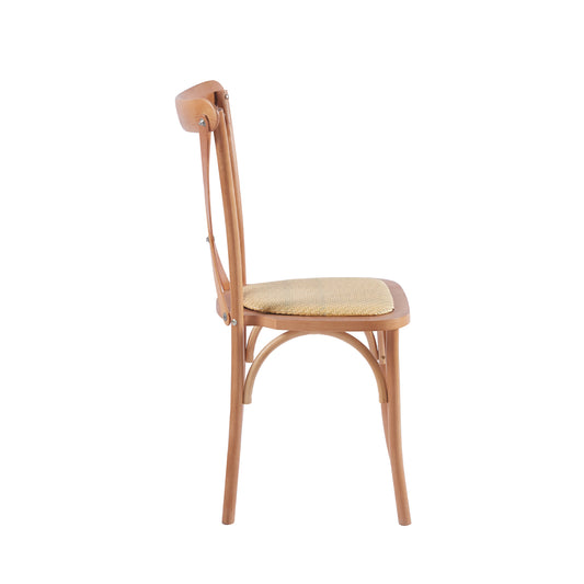 Silla de Comedor Crossback en Madera Natural