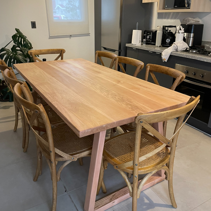 Mesa Comedor -  Rectangular - Trapecio Madera