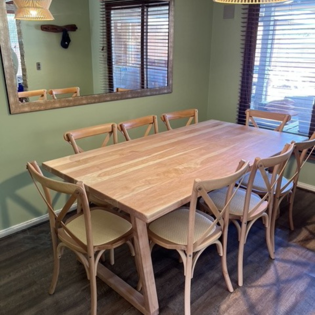 Mesa Comedor -  Rectangular - Trapecio Madera
