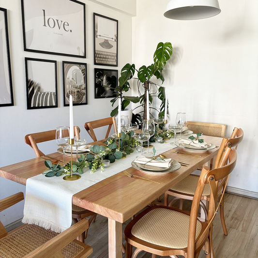 Mesa Comedor - Rectangular - Corchete Madera