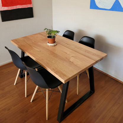 Mesa Comedor Rectangular Trapecio Metal