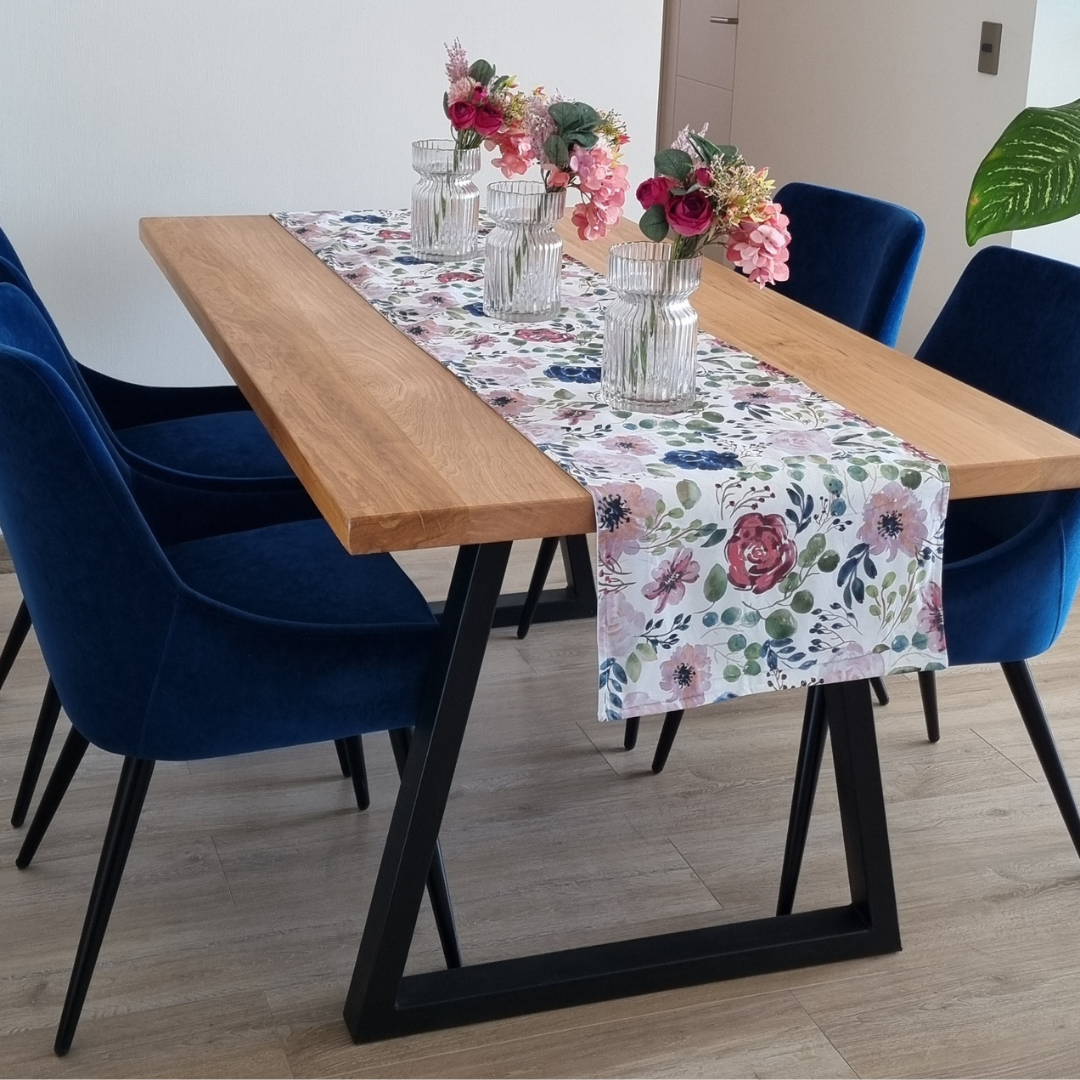 Mesa Comedor Rectangular Trapecio Metal