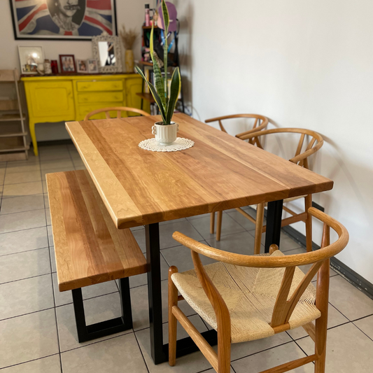 Mesa Comedor - Rectangular - Corchete Metal