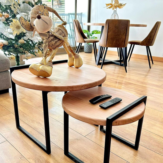 ¡EN STOCK! Mesa Centro Metal  - Nido Redonda