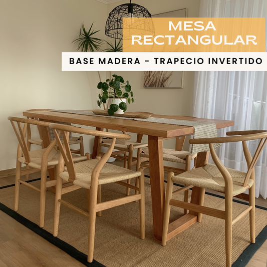 Mesa Comedor - Trapecio Invertido Madera