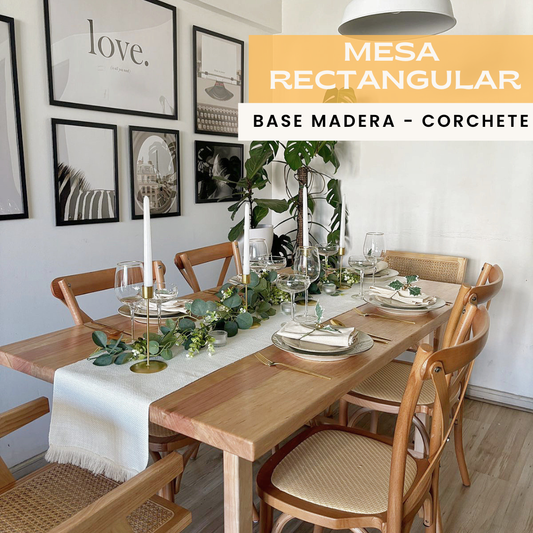 Mesa Comedor - Corchete Madera