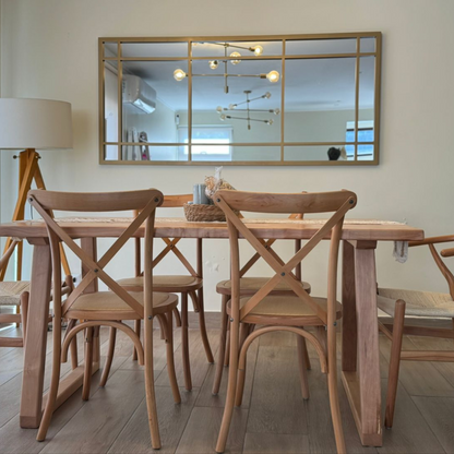 Mesa de Comedor Rectangular Trapecio en Madera Nativa (4 a 10 personas)