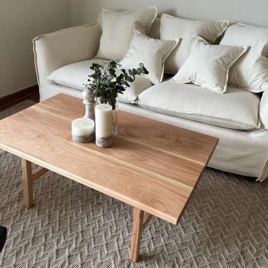 Mesa de Centro Rectangular en Madera Nativa de Lenga