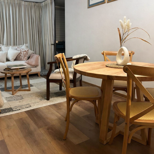 Mesa de Centro Redonda de Madera y/o Fierro