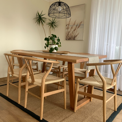 Mesa de Comedor Rectangular de Madera Nativa (4 a 6 personas) en Stock y Entrega Inmediata