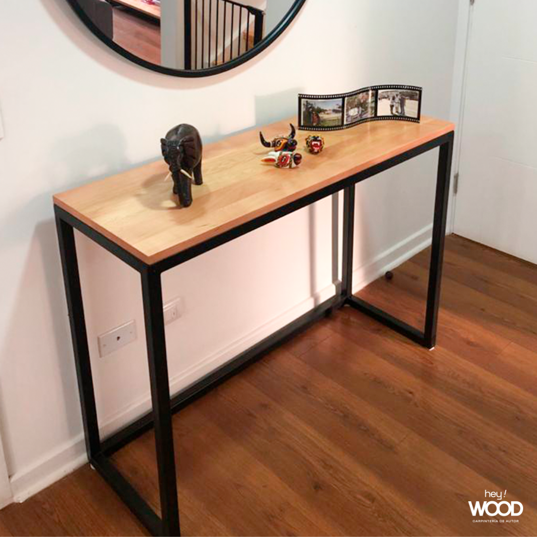 Mueble Arrimo Simple en Madera Nativa de Lenga y Fierro
