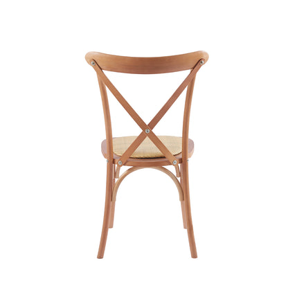 Silla de Comedor Crossback en Madera Natural