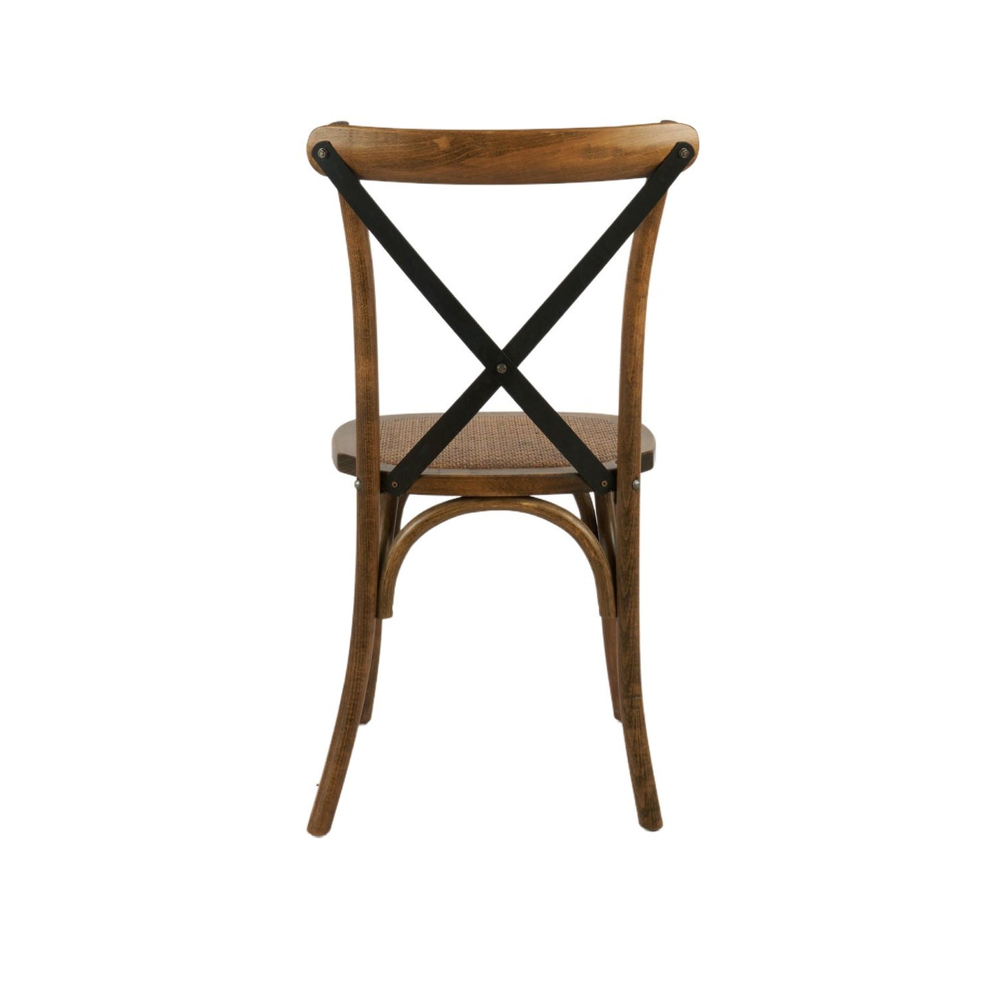 Silla de Comedor Crossback de Madera Café Vintage