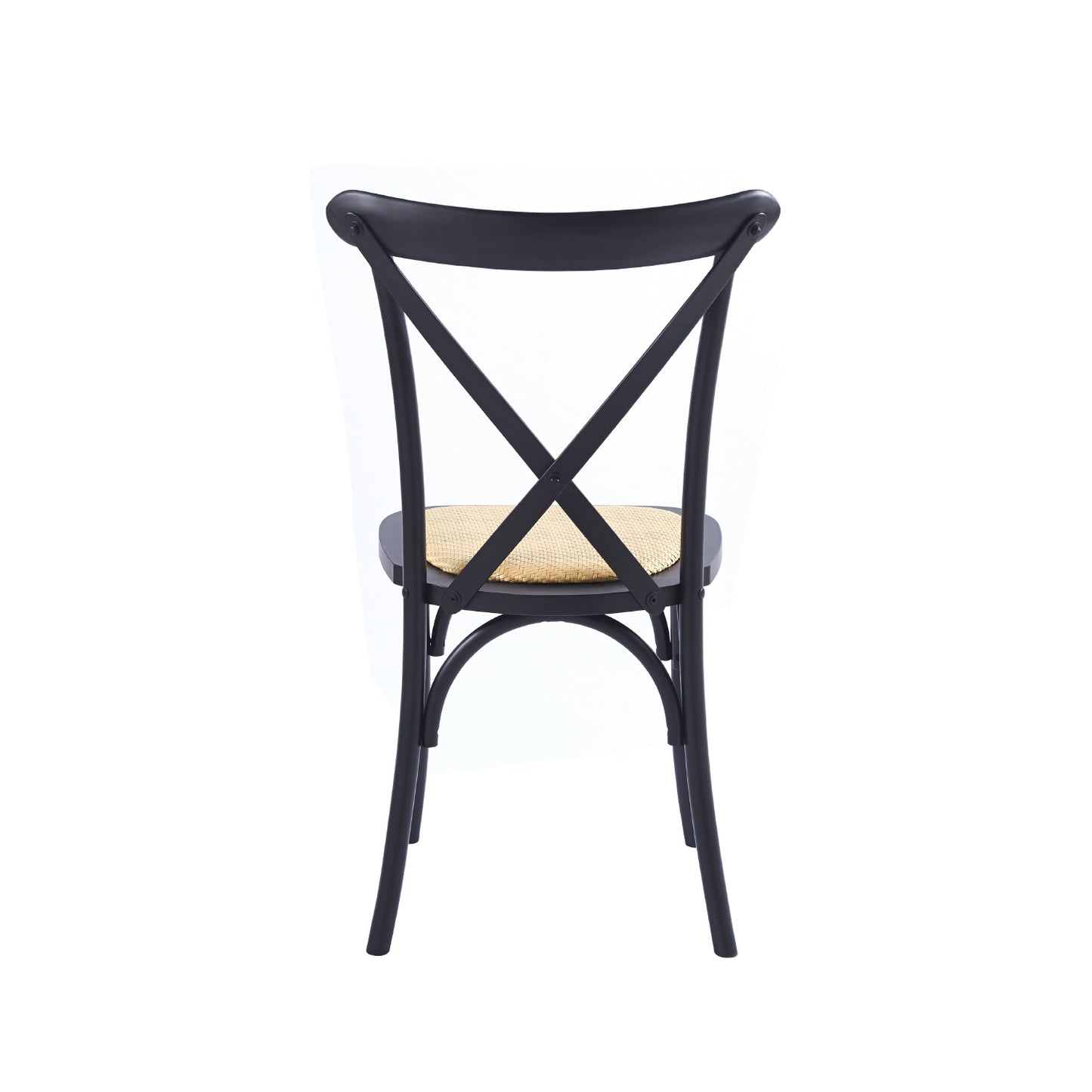Silla de Comedor Crossback en Madera Negra