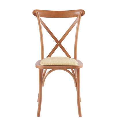 Juego de Comedor Redondo en Madera Nativa de Lenga con 4 Sillas Crossback