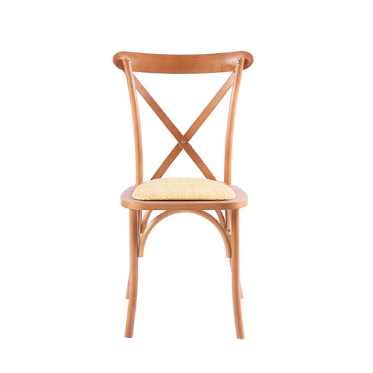 Juego de Comedor Rectangular en Madera Nativa de Lenga con 6 Sillas Crossback