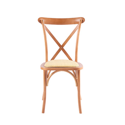 Juego de Comedor Rectangular en Madera Nativa con 4 Sillas Crossback y 2 Sillas Chandigarh
