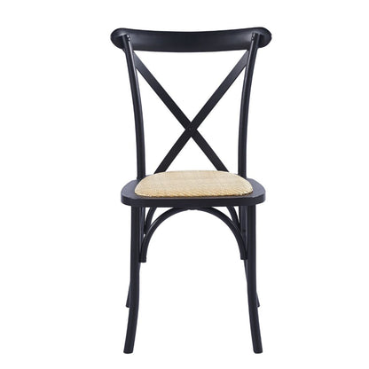 Juego de Comedor Redondo en Madera Nativa de Lenga con 4 Sillas Crossback