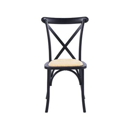 Silla de Comedor Crossback en Madera Negra