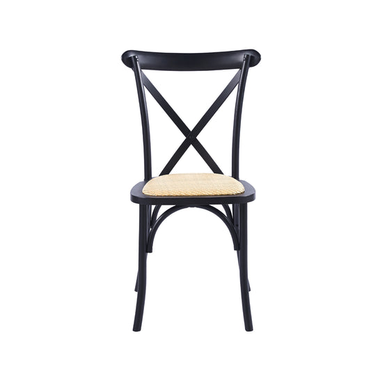 Silla de Comedor Crossback en Madera Negra