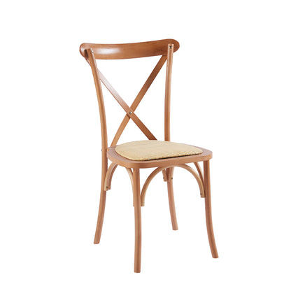 Silla de Comedor Crossback en Madera Natural