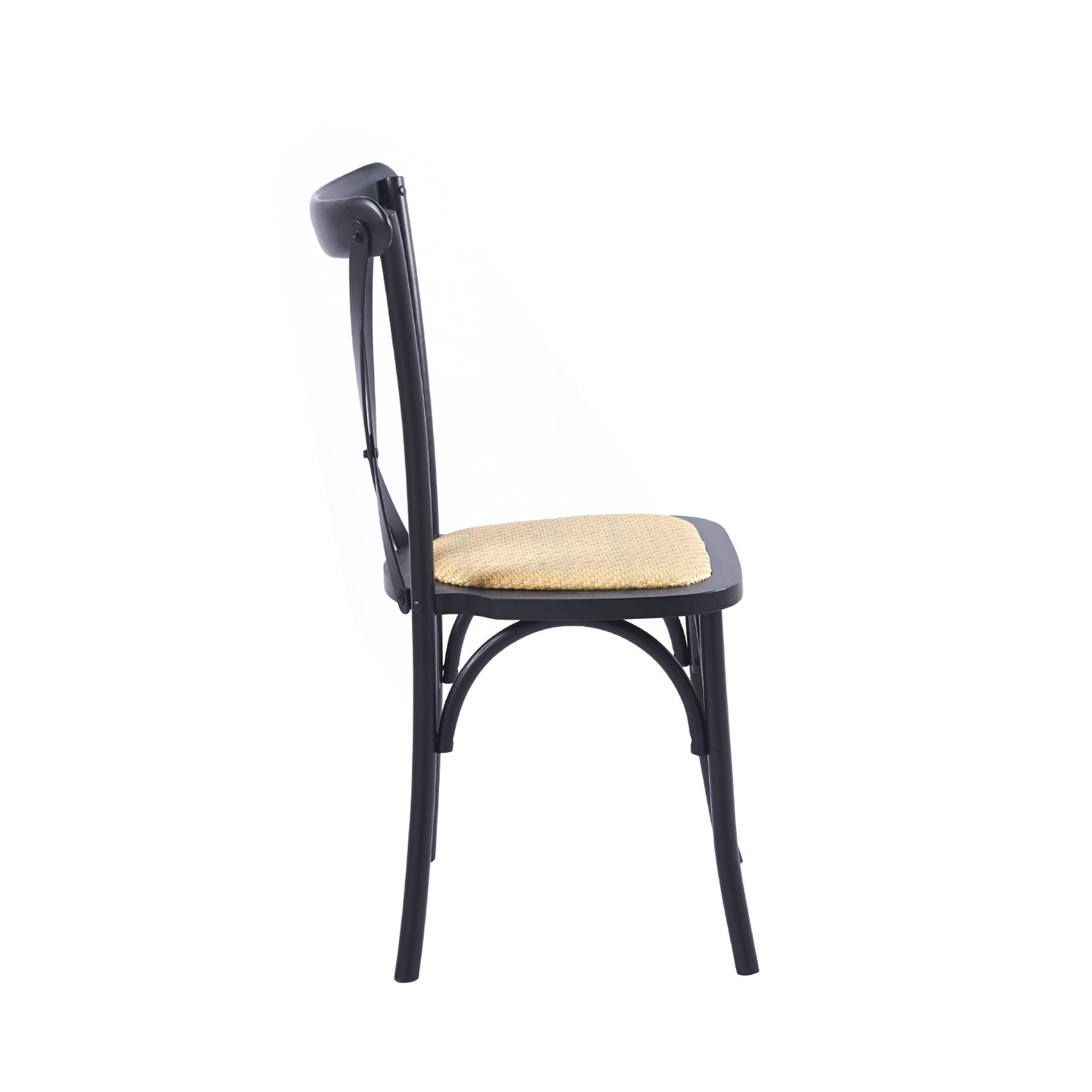 Silla de Comedor Crossback en Madera Negra