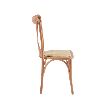 Silla de Comedor Crossback en Madera Natural