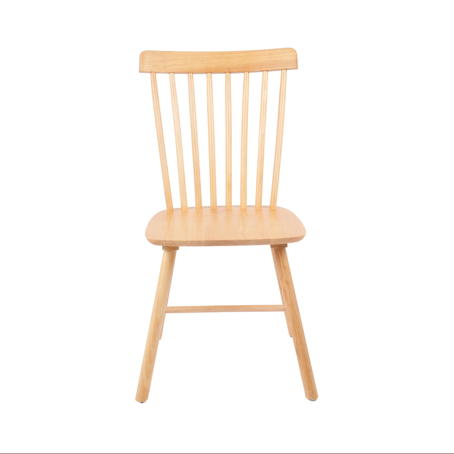 Juego de Comedor Rectangular en Madera Nativa con Banca y 4 Sillas Windsor