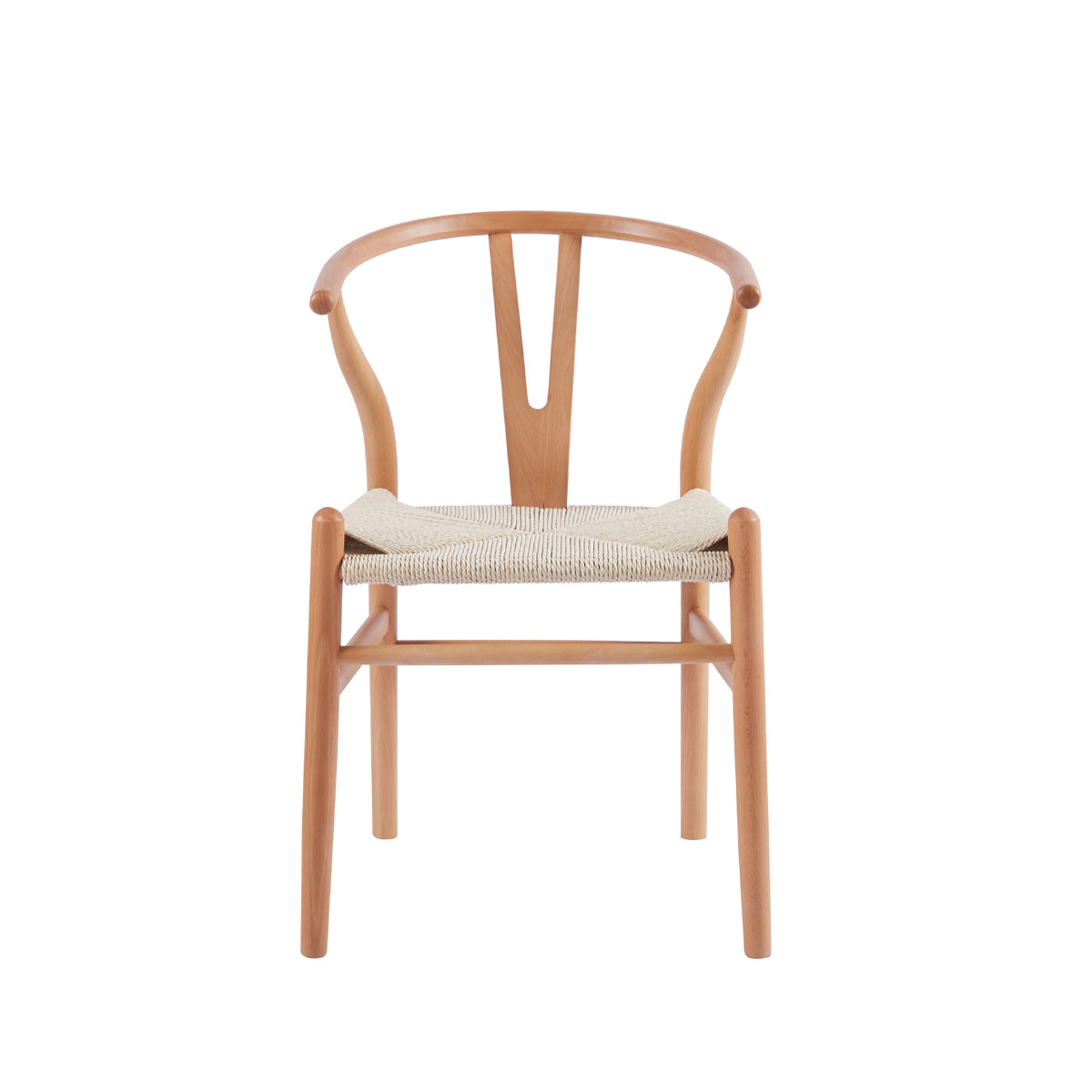 Juego de Comedor Redondo en Madera Nativa de Lenga con 4 Sillas Wishbone